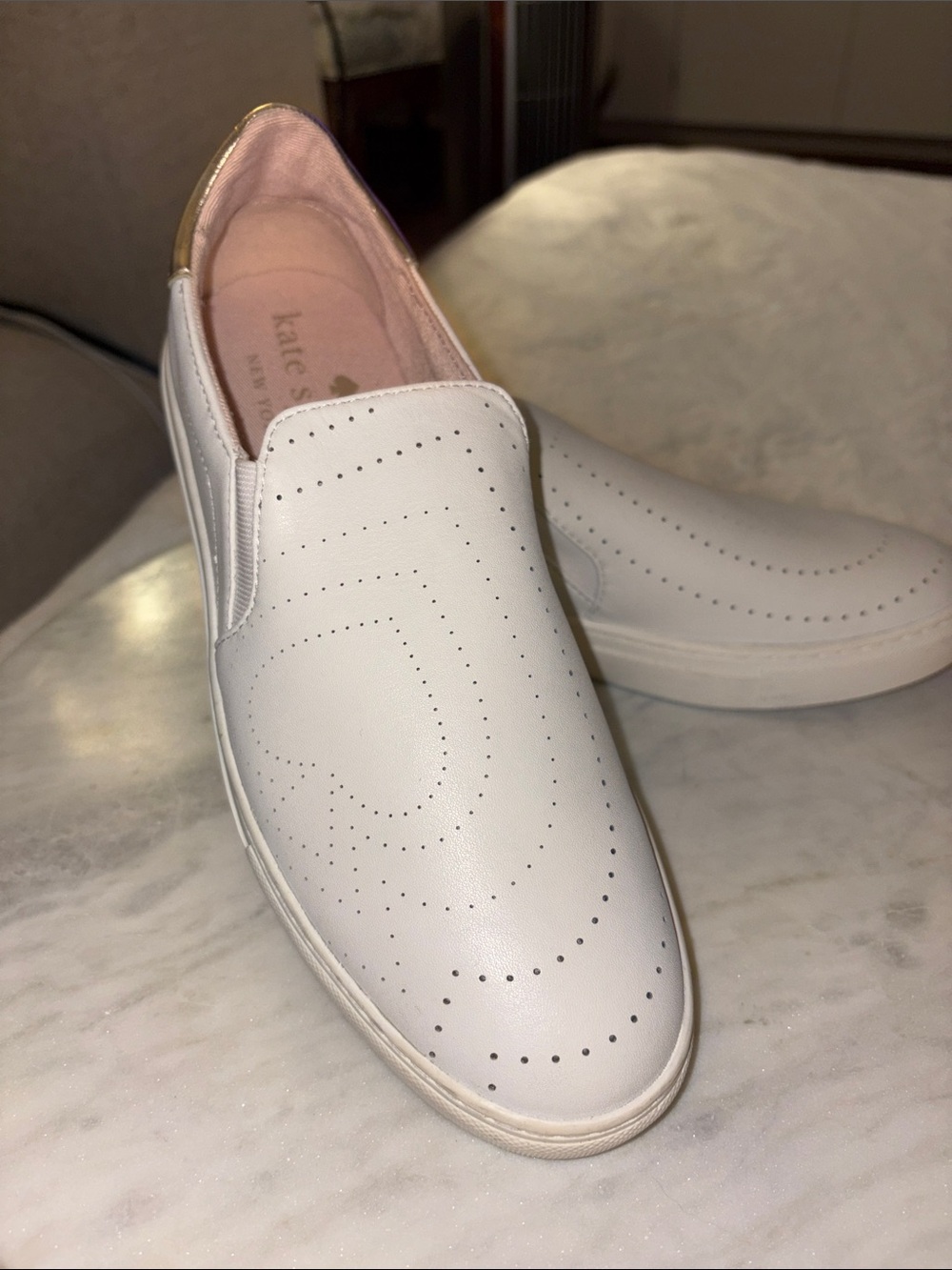 Kate Spade Azores White Sneakers size: 7.5